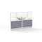 Luxor Expanse Modular Wall Room Divider System - Silver Frame - 70" x 48" Add-On Wall MW-7048-XFCG - alternate 1